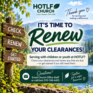 Renew your clearances